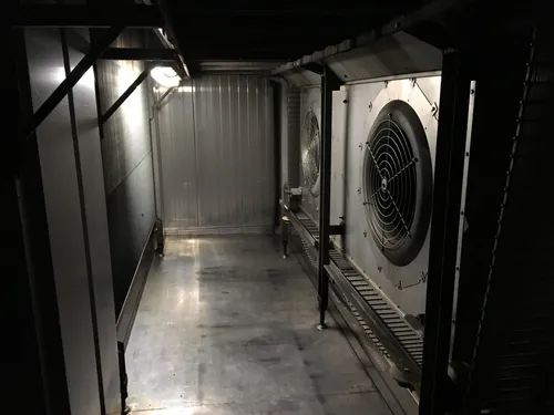 Advanced freezing tunnel evaporator system showcasing cutting-edge refrigeration technology